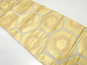 アンティーク　重ね亀甲模様織り出し袋帯（材料）